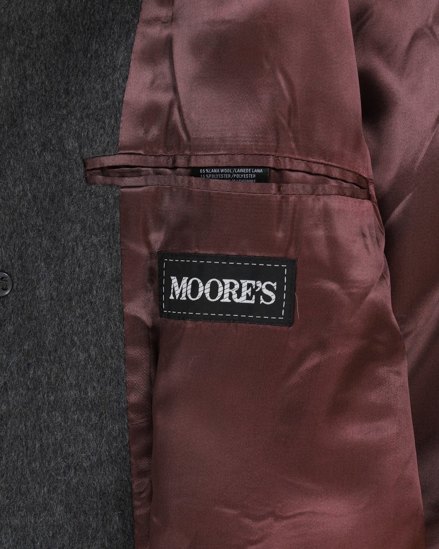 Grey Wool And Cashmere Blend Overcoat - L