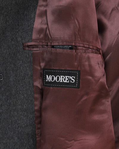 Grey Wool And Cashmere Blend Overcoat - L