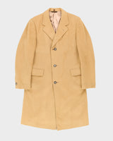 Beige Mongolian Cashmere Overcoat - S