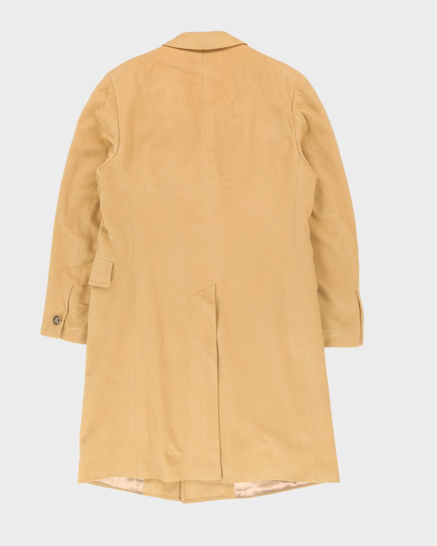 Beige Mongolian Cashmere Overcoat - S