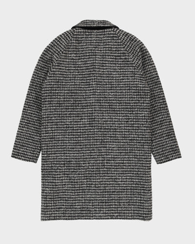 Solid Homme Grey Houndstooth Overcoat - M