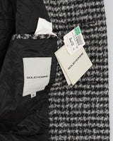 Solid Homme Grey Houndstooth Overcoat - M