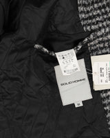 Solid Homme Grey Houndstooth Overcoat - M