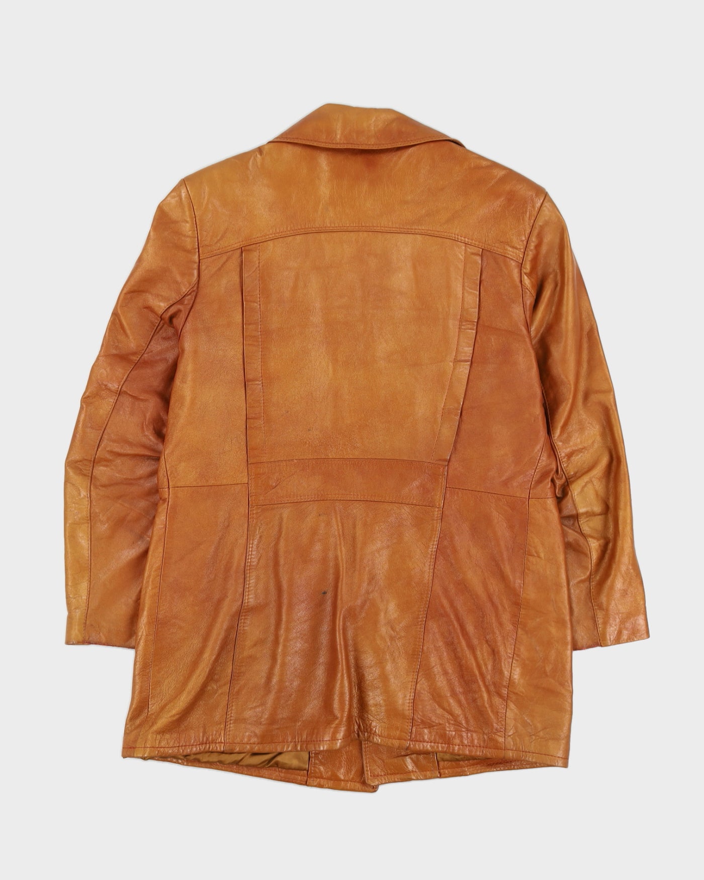 Vintage 70s Shaino's Brown Leather Jacket - L