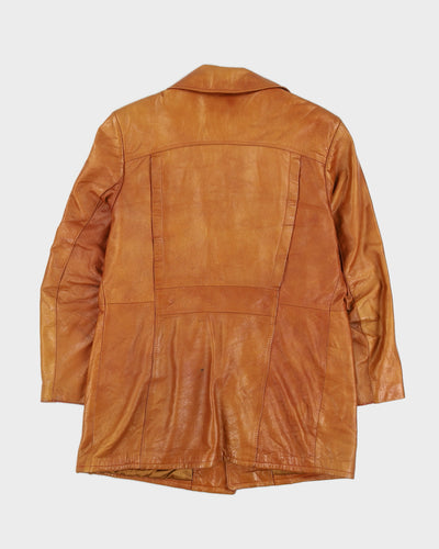 Vintage 70s Shaino's Brown Leather Jacket - L