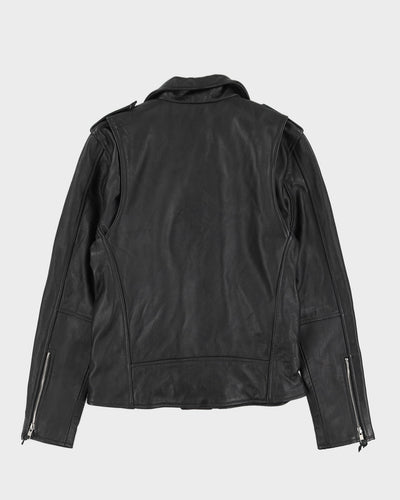 00s Harley Davidson Black Biker Leather Jacket - S