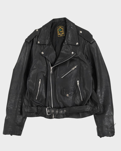 Vintage 90s Hi - Spirit Black Biker Leather Jacket - M