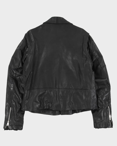 Vintage 90s Hi - Spirit Black Biker Leather Jacket - M