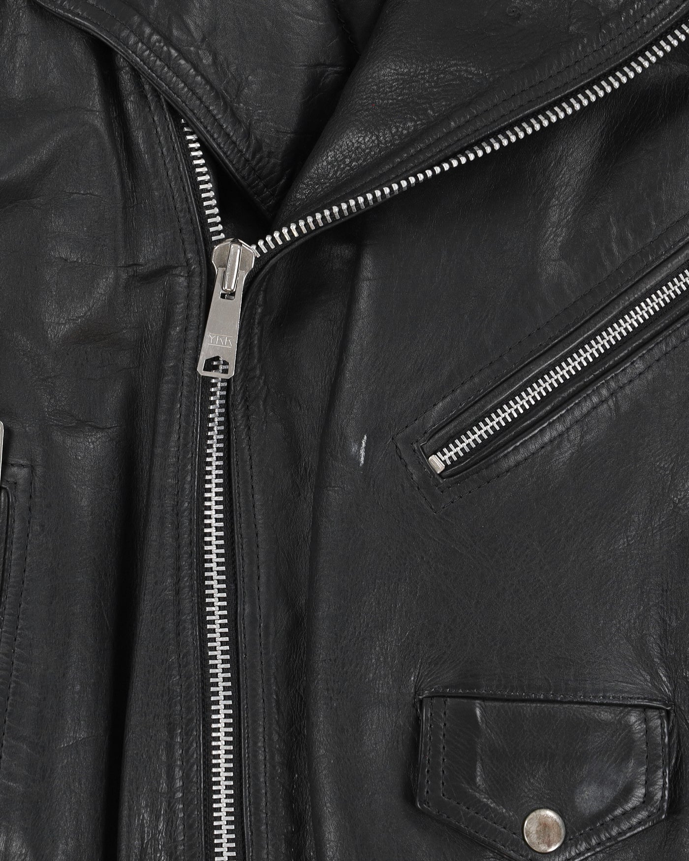 Vintage 90s Hi - Spirit Black Biker Leather Jacket - M
