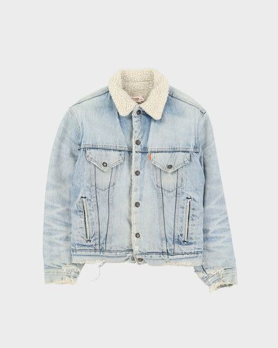 Vintage 80s Levi's Orange Tab Sherpa Lined Denim Jacket - S