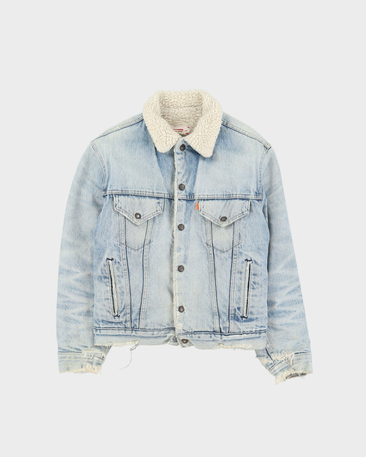 Vintage 80s Levi's Orange Tab Sherpa Lined Denim Jacket - S
