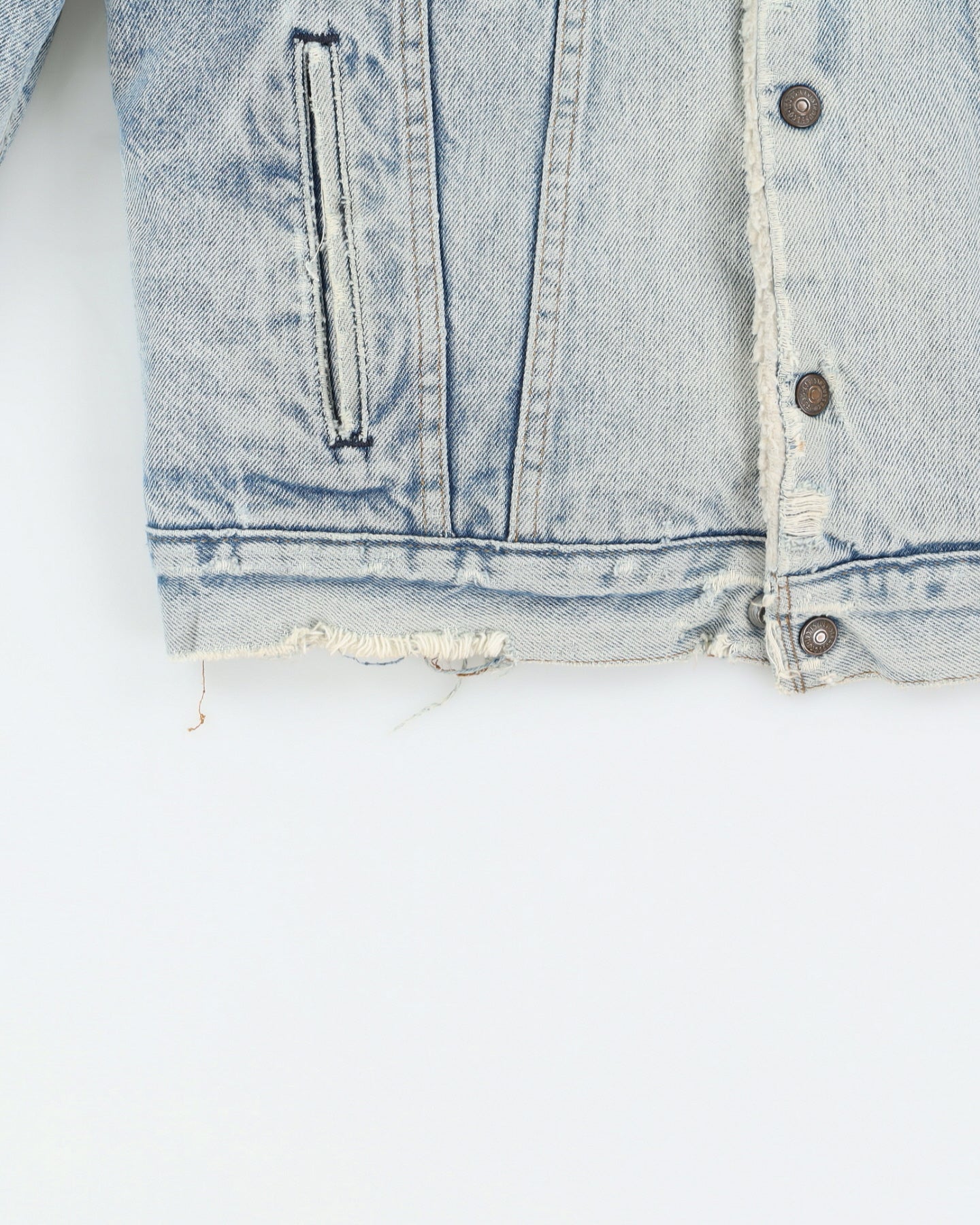 Vintage 80s Levi's Orange Tab Sherpa Lined Denim Jacket - S