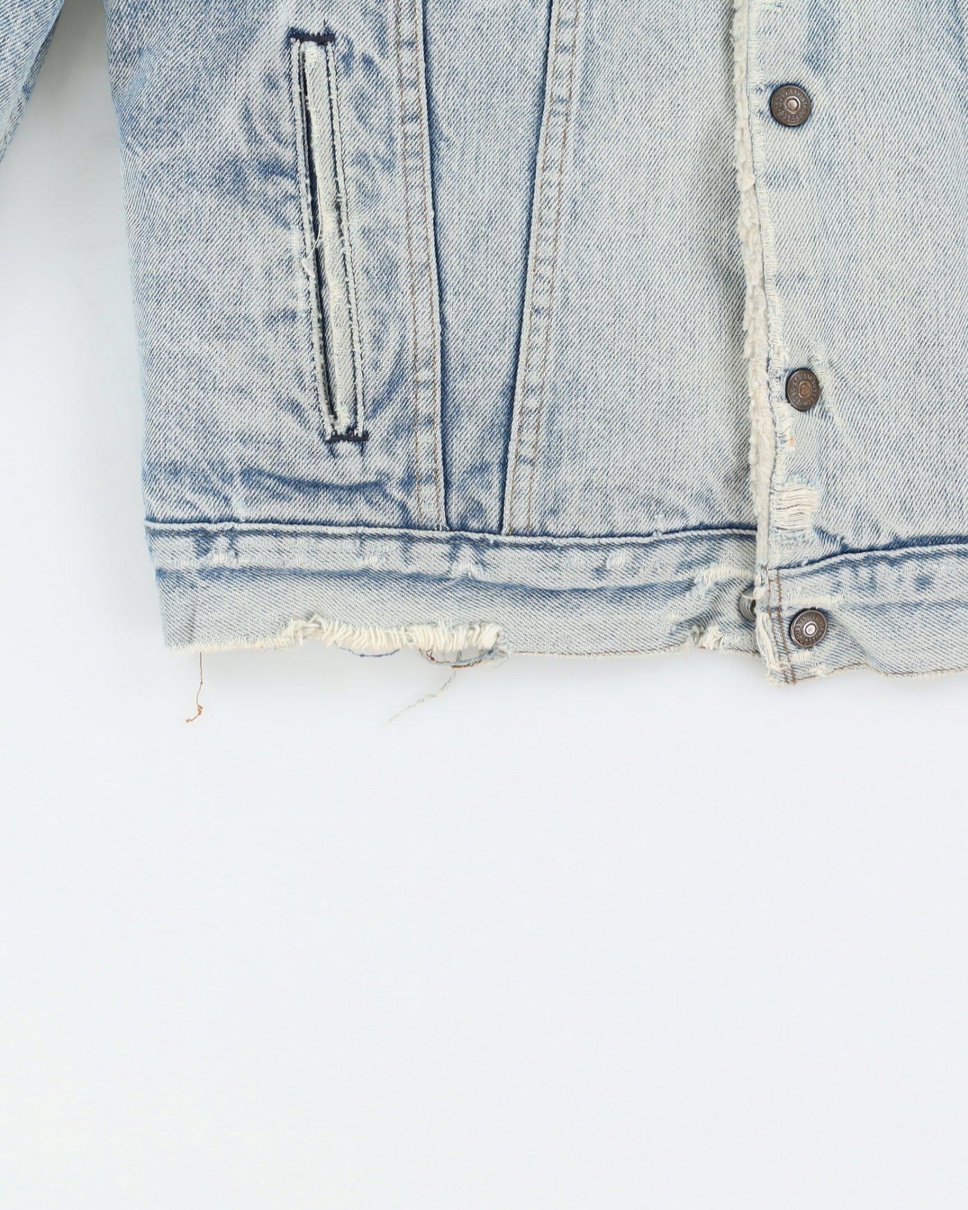 Vintage 80s Levi's Orange Tab Sherpa Lined Denim Jacket - S
