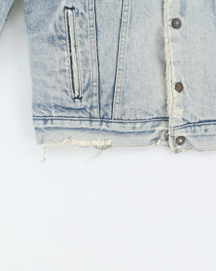 Vintage 80s Levi's Orange Tab Sherpa Lined Denim Jacket - S