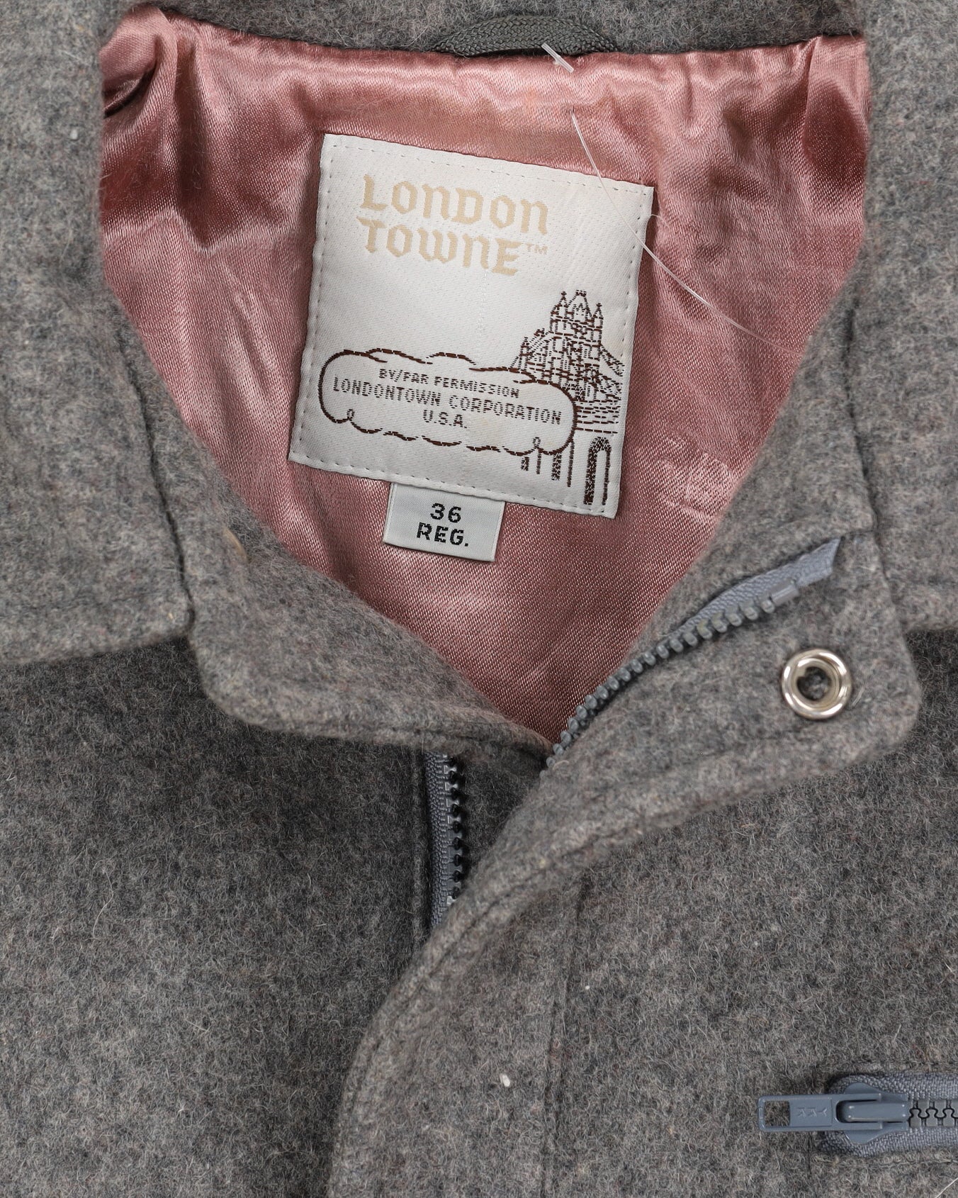 London Towne Grey Wool Jacket - XS