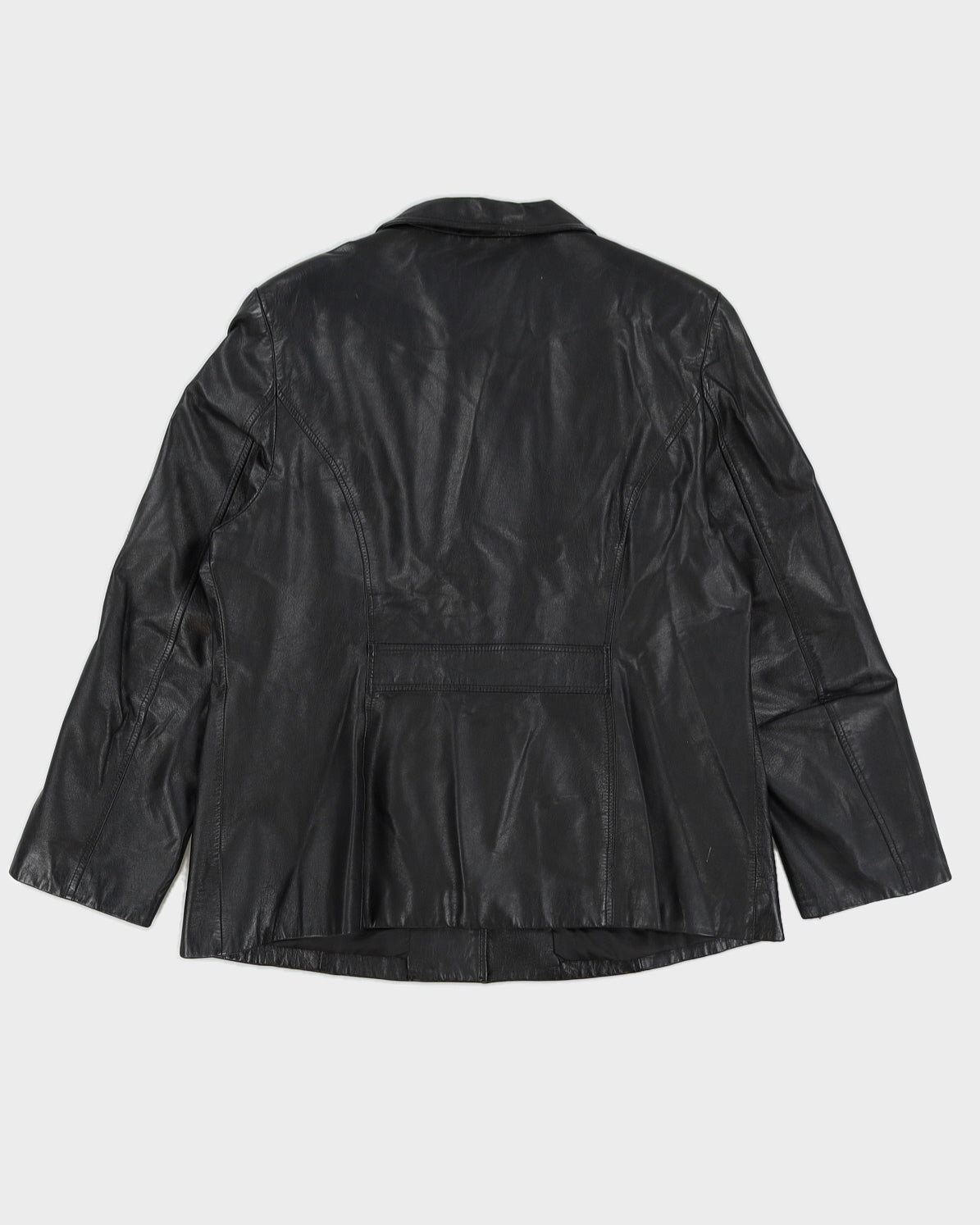 Vintage 90s Danier Black Leather Blazer - XL