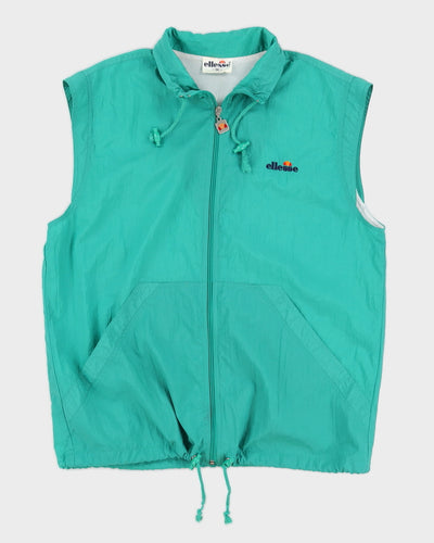 Vintage 90s Ellesse Green Nylon Vest - M