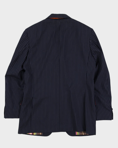 Vintage 90s Etro Navy Pinstripe Blazer - M