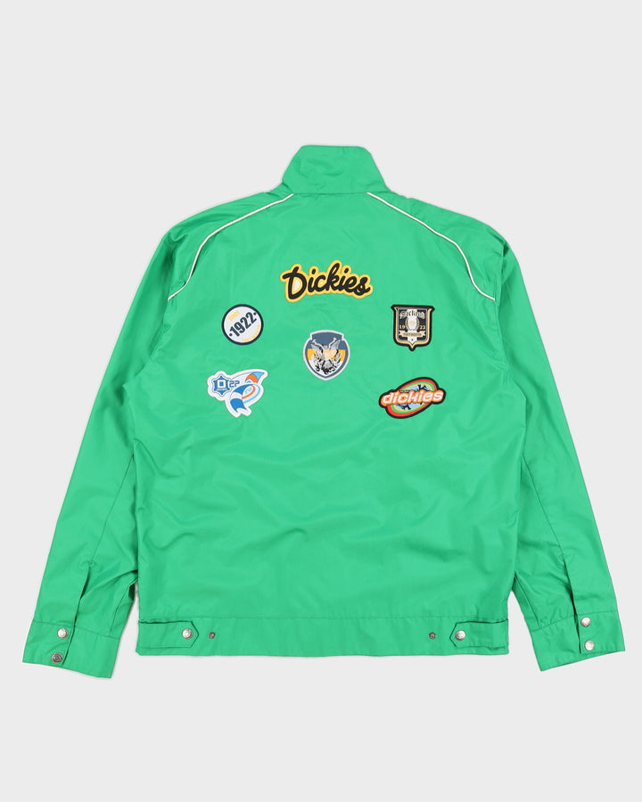 00s Y2K Dickies Green Bomber Jacket With Patches - M
