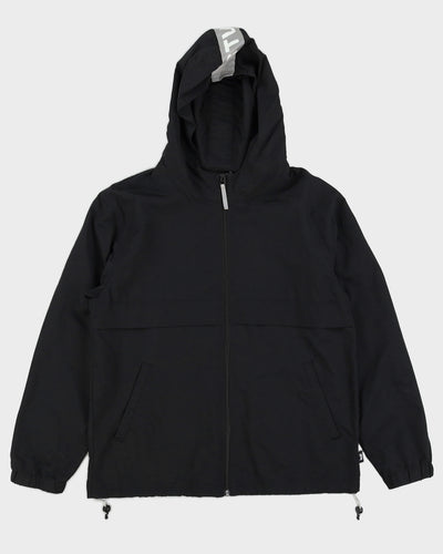 Stussy Black Nylon Hooded Jacket - S