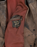 Vintage 70s Ronit Brown Leather Jacket - L