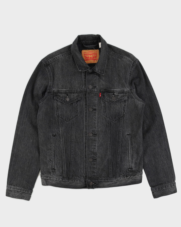 Levi's Black Denim Blank Tab Jacket - M