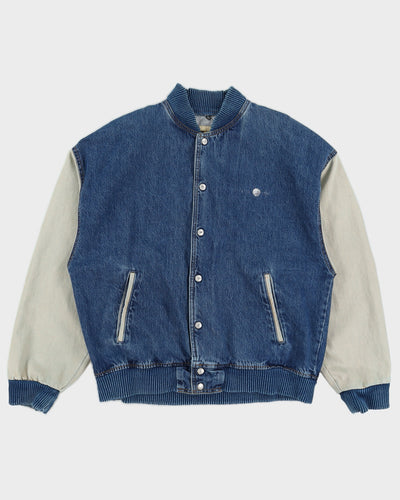 Vintage 90s iD Wear Denim Bomber Jacket  - XL