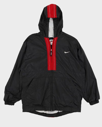 Vintage 90s Nike Black  Hooded Track Jacket - M