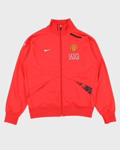 2008 - 2009 Nike Manchester United Red Track Jacket - L