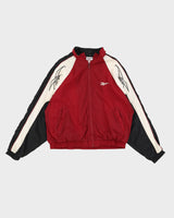 Vintage 90s Reebok Burgundy Embroidered Track Jacket - L