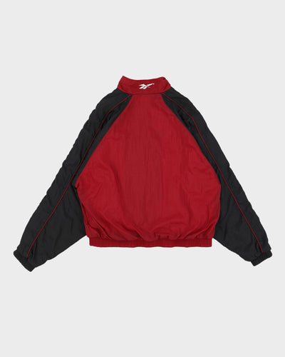 Vintage 90s Reebok Burgundy Embroidered Track Jacket - L