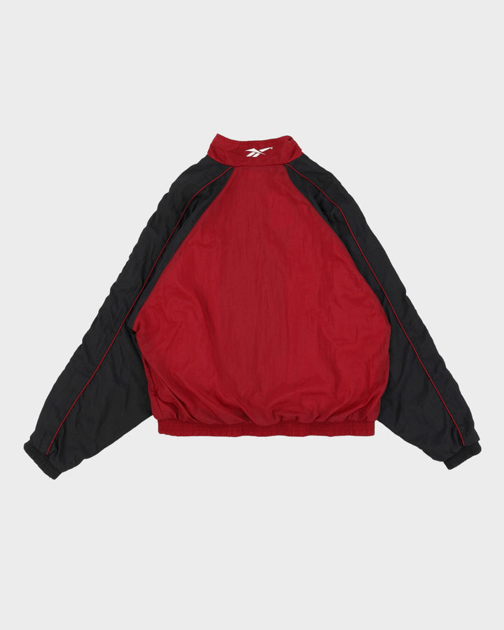 Vintage 90s Reebok Burgundy Embroidered Track Jacket - L