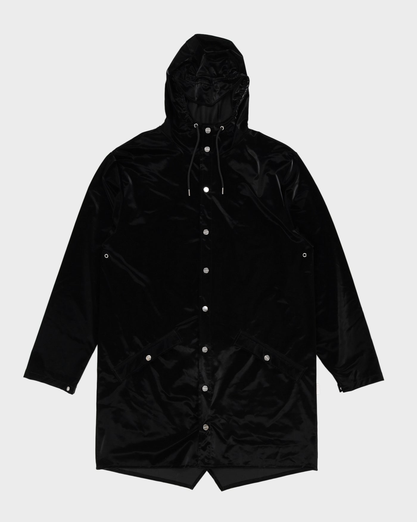 Rains Patent Black Raincoat - L