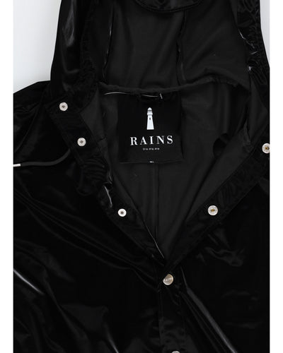 Rains Patent Black Raincoat - L
