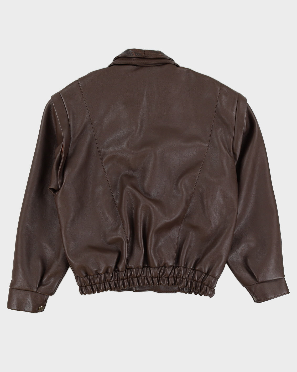 Vintage 80s Pervin Brown Leather Jacket With Detachable Sleeves