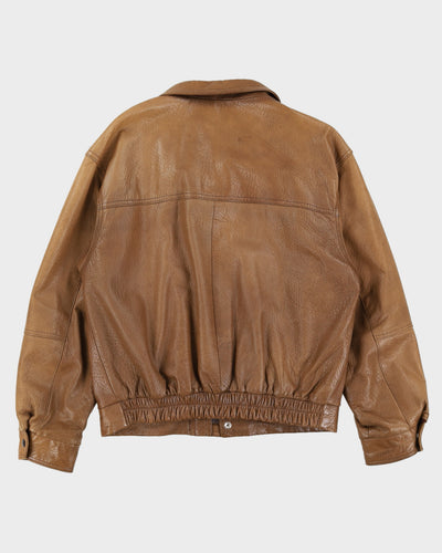 Vintage 80s London Fog Brown Leather Jacket - L
