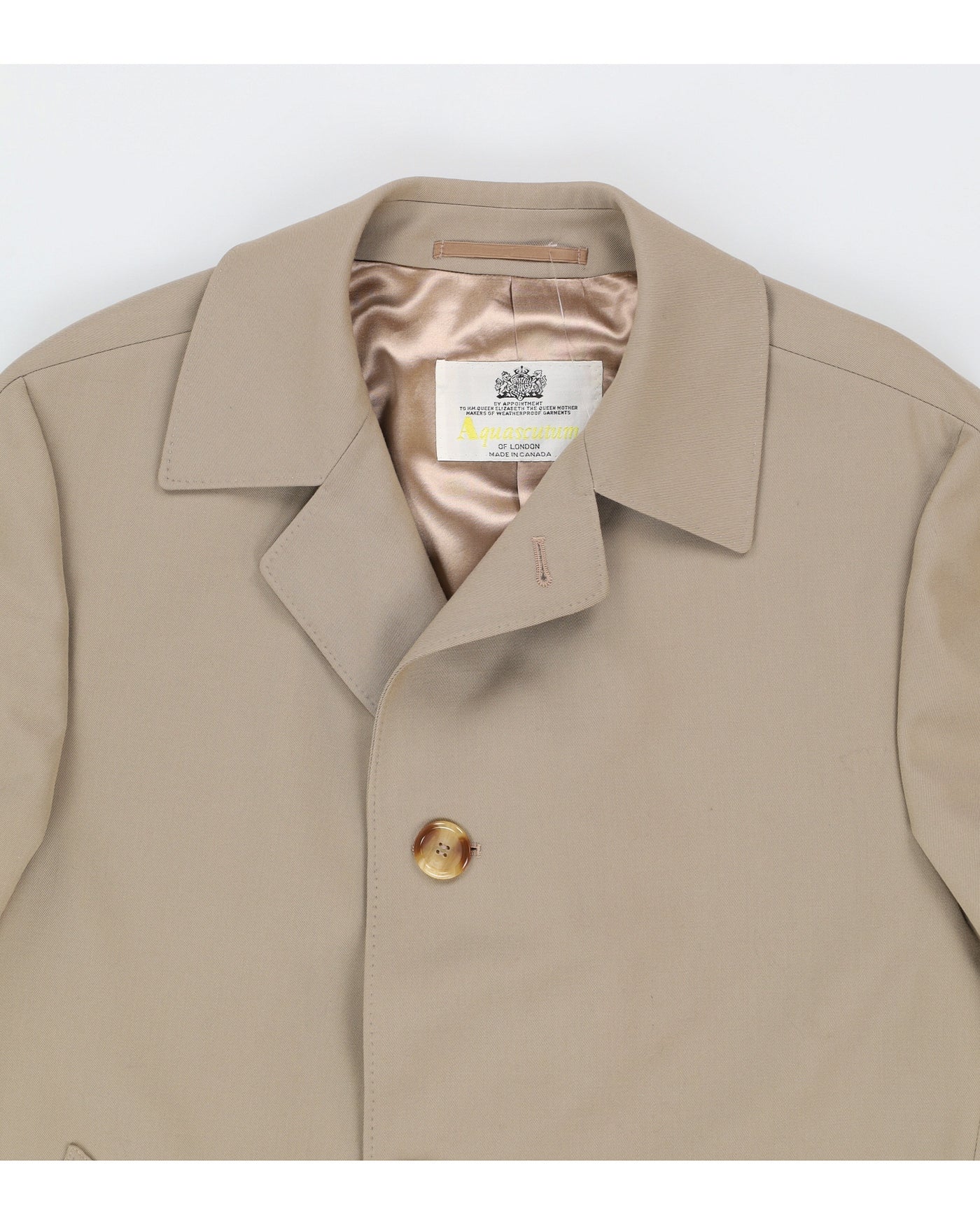 Vintage 80s Aquascutum Beige Mac - M/L