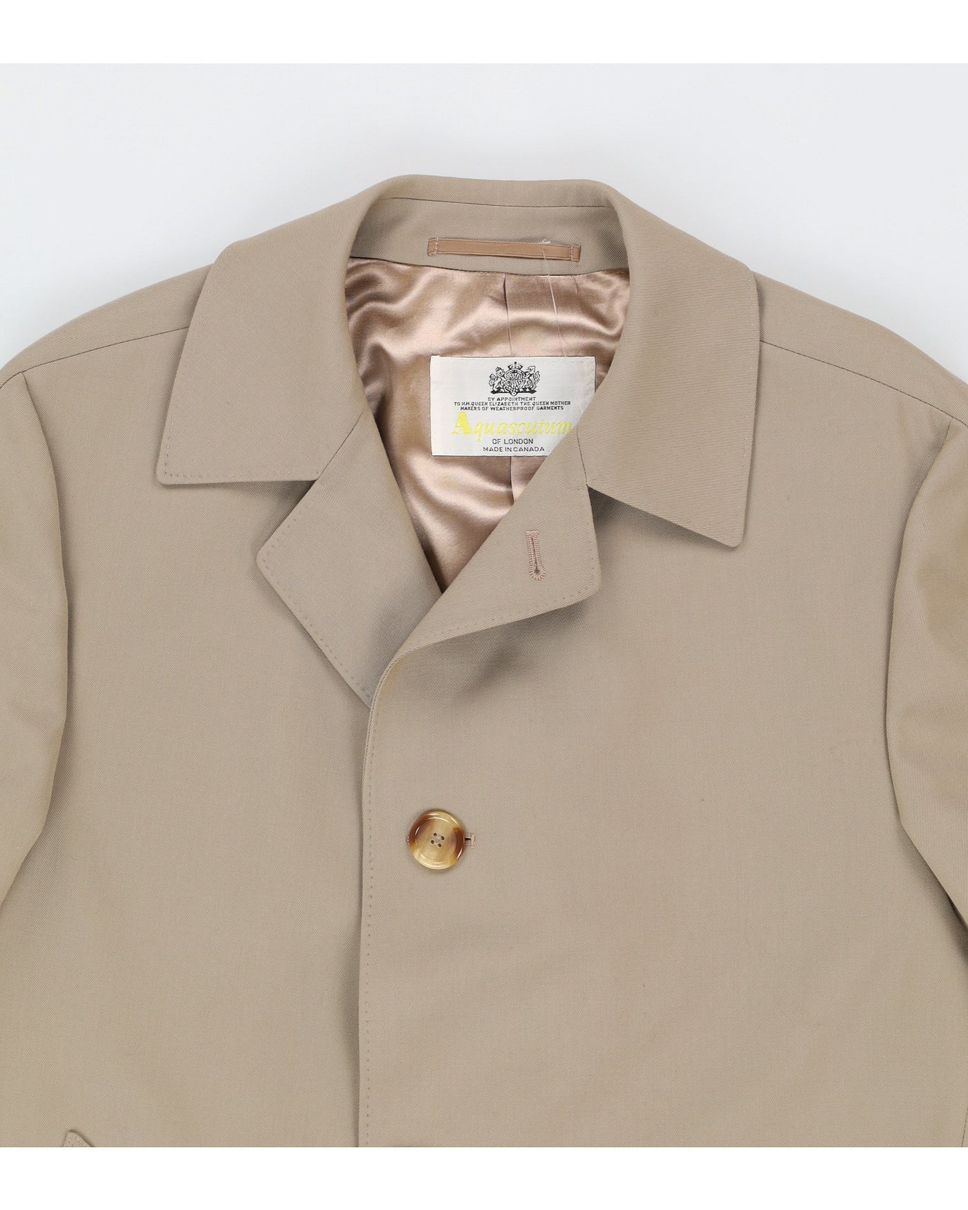 Vintage 80s Aquascutum Beige Mac - M/L