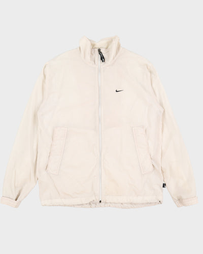 00s Y2K Nike Cream Track Jacket - M