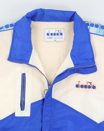 Vintage 90s Diadora Italy Football Team Fleece Lined Jacket - L