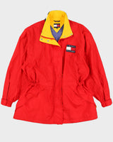 Vintage 90s Tommy Hilfiger Red Raincoat - L