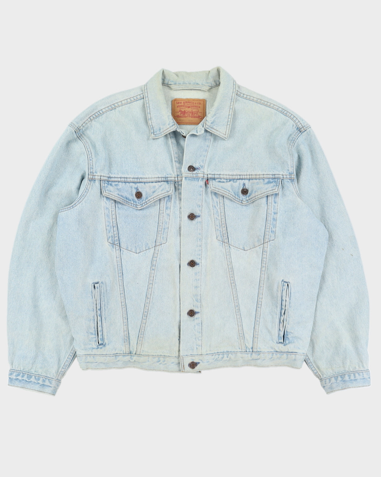 Vintage 90s Levi's Blue Light Washed Denim Jacket - L