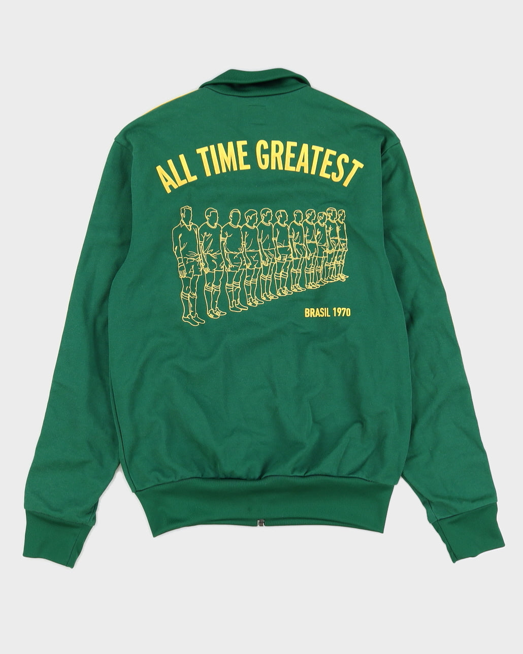 Y2K 00s Adidas x Brasil Green &amp; Yellow Track Jacket - M