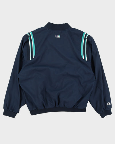 Majestic Athletics Seattle Mariners Quarter Zip Nylon Jacket - XL