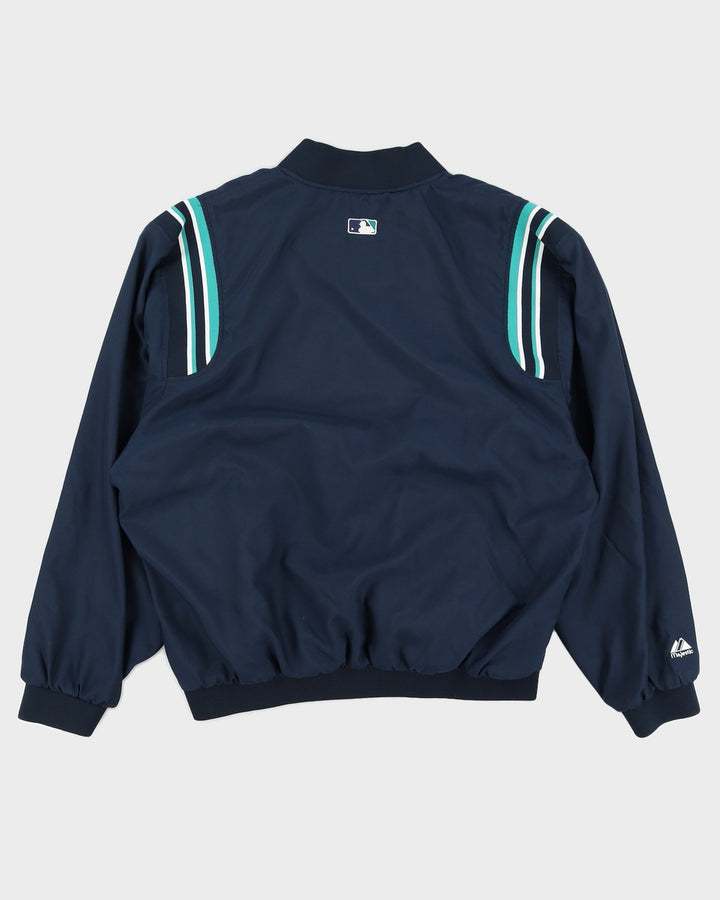 Majestic Athletics Seattle Mariners Quarter Zip Nylon Jacket - XL