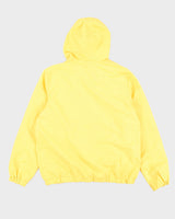Members Only Yellow Hooded Quarter Zip Jacket - M