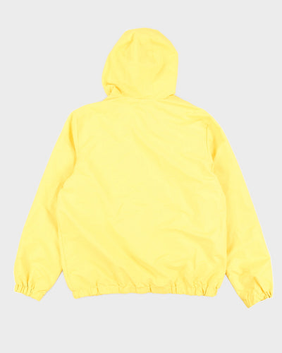 Members Only Yellow Hooded Quarter Zip Jacket - M