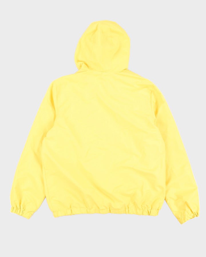 Members Only Yellow Hooded Quarter Zip Jacket - M