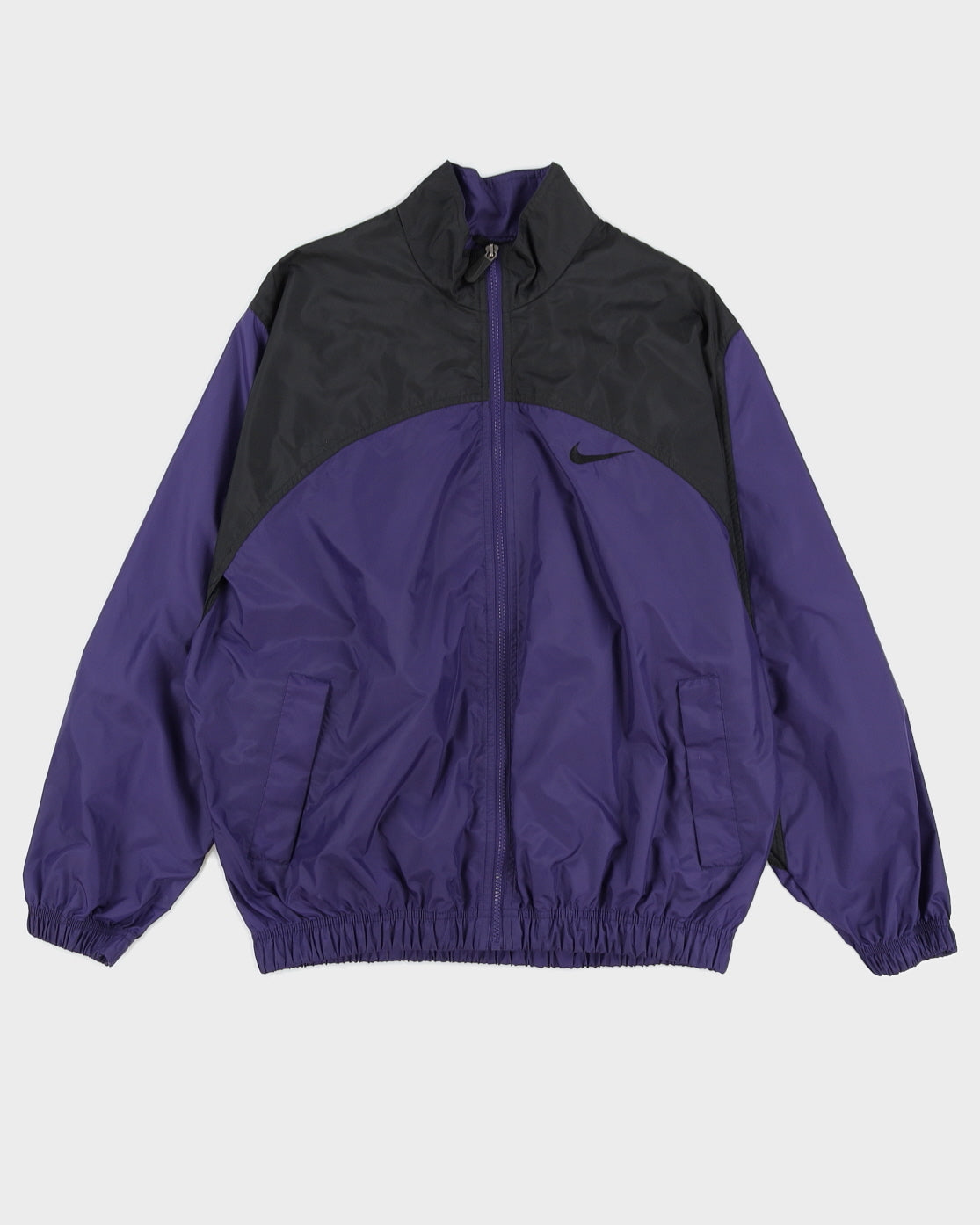 Vintage 90s Nike Purple &amp; Black Track Jacket - L