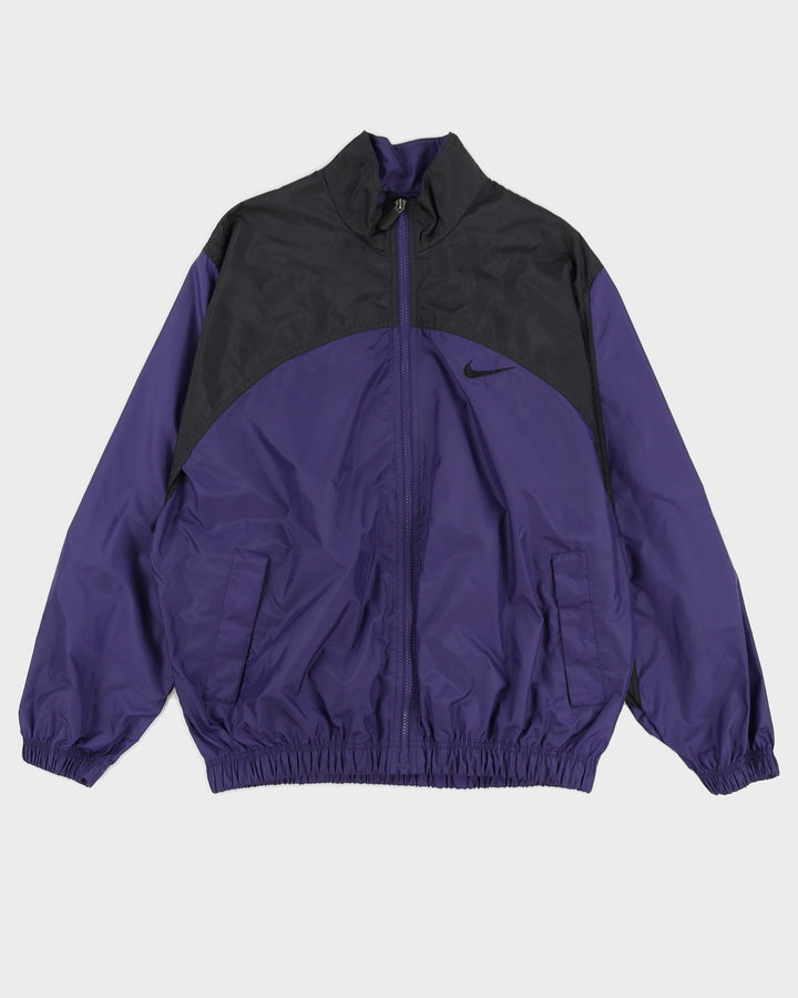 Vintage 90s Nike Purple & Black Track Jacket - L